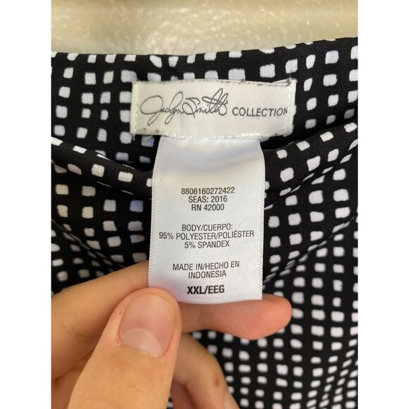 Jacyln Smith Womens Black/White Checkered Skirt Polyester/Spandex XXL Midi - Picture 3 of 7